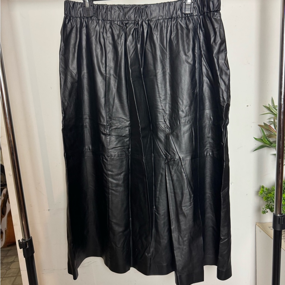 A New Day Black Pleated Midi Skirt for Night Out